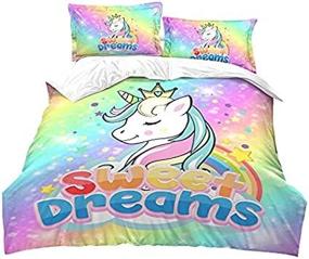 img 2 attached to Minigo Unicorn Comforter Cartoon Sparkle