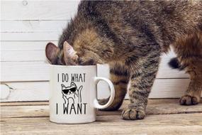 img 1 attached to 🐱 I Do What I Want - 11oz Ceramic Coffee Mug - Cat Lover Gifts For Women - Funny Crazy Grumpy Cat Mom Or Dad - Inspirational & Sarcastic Mug Gifts For Bosses, Employees, Family And Friends – CBT Mugs