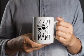 img 3 attached to 🐱 I Do What I Want - 11oz Ceramic Coffee Mug - Cat Lover Gifts For Women - Funny Crazy Grumpy Cat Mom Or Dad - Inspirational & Sarcastic Mug Gifts For Bosses, Employees, Family And Friends – CBT Mugs