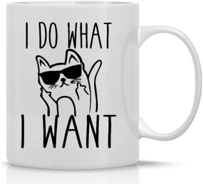 img 4 attached to 🐱 I Do What I Want - 11oz Ceramic Coffee Mug - Cat Lover Gifts For Women - Funny Crazy Grumpy Cat Mom Or Dad - Inspirational & Sarcastic Mug Gifts For Bosses, Employees, Family And Friends – CBT Mugs