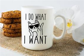 img 2 attached to 🐱 I Do What I Want - 11oz Ceramic Coffee Mug - Cat Lover Gifts For Women - Funny Crazy Grumpy Cat Mom Or Dad - Inspirational & Sarcastic Mug Gifts For Bosses, Employees, Family And Friends – CBT Mugs