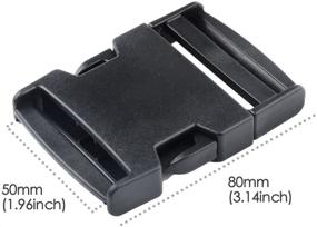 img 2 attached to 🎒 DYZD Side Release Buckles: Top-Quality Plastic Webbing Buckle for Backpack Bags - (2 PCS, 50mm)