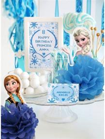 img 1 attached to 1 Phoenix 3 Frozen Honeycomb Centerpieces for Table Decorations – Elsa Themed Decor for Olf Birthday Parties – Paper Flowers Included