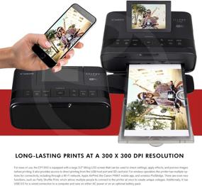 img 2 attached to 🖨️ Black Canon SELPHY CP1300 Compact Photo Printer with WiFi and Accessory Bundle + Canon Color Ink and Paper Set