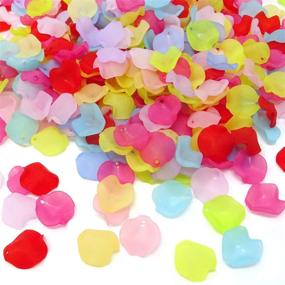 img 1 attached to Honbay 100g 15x14mm Frosted Acrylic Petals - Assorted Colors for Jewelry Making, DIY Crafts, or Home Decor