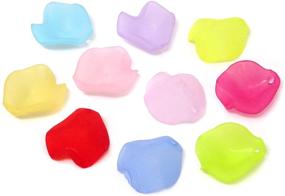 img 2 attached to Honbay 100g 15x14mm Frosted Acrylic Petals - Assorted Colors for Jewelry Making, DIY Crafts, or Home Decor