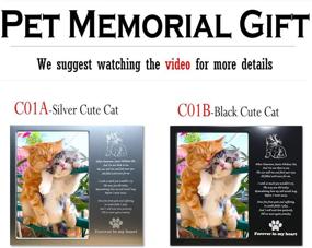 img 1 attached to JOEZITON Cat Memorial Gift: Personalized Metal Picture Frame 4x6 for Loss of Cats