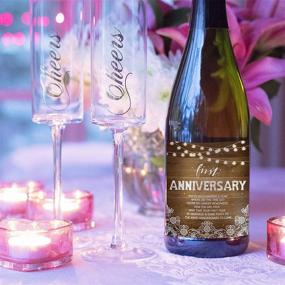 img 3 attached to Wedding Milestones Wine Bottle Labels - Set of 10 Zonon Wine Bottle Stickers for Marriage Celebrations, Wedding Anniversary, and Reception Party Decor Supplies