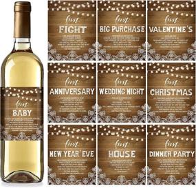 img 4 attached to Wedding Milestones Wine Bottle Labels - Set of 10 Zonon Wine Bottle Stickers for Marriage Celebrations, Wedding Anniversary, and Reception Party Decor Supplies