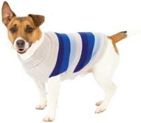 img 3 attached to 🐶 Extra Large Blue Stripe Dog Sweater - Fashion Pet's Best-In