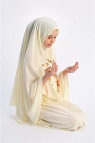 img 2 attached to LAZWARD Muslim Girl-Prayer Long Dress Hijab: Perfect Prayer Attire for Girls Age 6-13