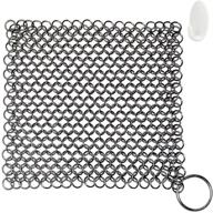 chainmail scrubber meirenda stainless pre seasoned logo