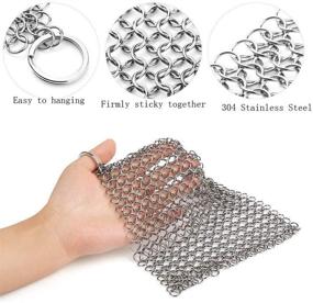 img 2 attached to Chainmail Scrubber Meirenda Stainless Pre Seasoned