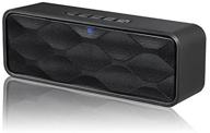 mancassy n7 wireless bluetooth speaker - blue, outdoor portable stereo speaker with hd audio, enhanced bass, dual driver speakerphone, fm radio & tf card slot logo