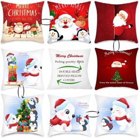img 4 attached to GTETKDE Christmas Decorations Pillow Covers