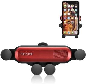 img 4 attached to 📱 BrilliStar Gravity Car Phone Mount, Vent Spring Phone Holder for iPhone 11 Pro Xs MAX/XR/X/8 7 Plus Galaxy S10/S10 Plus/S10e/8/S7, Suitable for 5-6.5 Inch Smartphones - Red