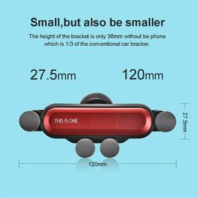 img 3 attached to 📱 BrilliStar Gravity Car Phone Mount, Vent Spring Phone Holder for iPhone 11 Pro Xs MAX/XR/X/8 7 Plus Galaxy S10/S10 Plus/S10e/8/S7, Suitable for 5-6.5 Inch Smartphones - Red