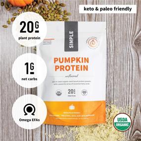 img 1 attached to 🎃 Sprout Living Simple Pumpkin Seed Protein Powder: 20g Organic Plant-Based Protein without Artificial Sweeteners, Non Dairy, Non-GMO, Vegan, Gluten Free & Keto-Friendly - 1 lb