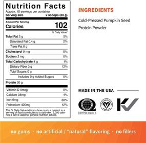 img 2 attached to 🎃 Sprout Living Simple Pumpkin Seed Protein Powder: 20g Organic Plant-Based Protein without Artificial Sweeteners, Non Dairy, Non-GMO, Vegan, Gluten Free & Keto-Friendly - 1 lb