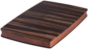 img 4 attached to 🪵 Stella Falone Reversible Cutting Board: Premium West African Crelicam Ebony Wood, Heavy-duty & Carved Grip Edge – 18'' x 11.4'' x 1.6''