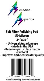 img 1 attached to 🐠 Aquatic Polishing Felt Filter Pad 50 Micron Bulk 24” x 36” – Ultimate Aquarium Mechanical Prefilter Media for Fresh or Saltwater – Improve Water Quality and Clarity – Durable and Reusable