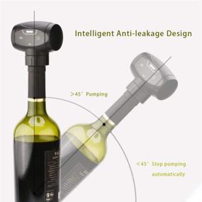 img 1 attached to 🍷 Foneta Electric Wine Stopper with Vacuum Pump - Food-Grade Silicone, Automatic Wine Bottle Sealer and Preserver to Keep Wine Fresh - Ideal Gift for Wine Enthusiasts