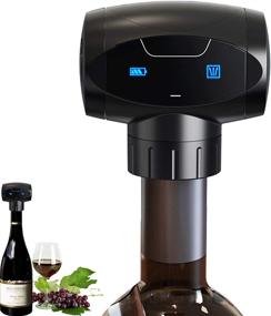 img 4 attached to 🍷 Foneta Electric Wine Stopper with Vacuum Pump - Food-Grade Silicone, Automatic Wine Bottle Sealer and Preserver to Keep Wine Fresh - Ideal Gift for Wine Enthusiasts