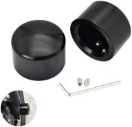 🔧 enhance your harley davidson's style: benlari black axle nut covers for touring softail, sportster, dyna, trike, electra, street, road glide, road king, fat boy 2002-2021 logo