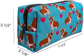 img 2 attached to LParkin Kawaii Corgi Dogs: Large Capacity Cute Gadget Canvas Pencil Case for Stationery & Cosmetics