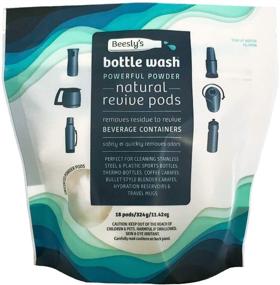 img 4 attached to 🐝 Bee's Bottle Wash All-Natural Revive Pods – Bleach-Free, Highly Concentrated Cleaner & Odor Remover Pods – Perfect for Reusable Bottles, Hydration Packs, Ice Chests, Coffee Pots – Pack of 18 Pods