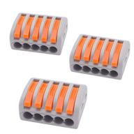 🔗 25 pcs 5 port lever wire nut conductor compact wire connectors fast connection terminal for various wire types - smseace логотип