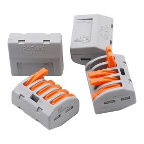 img 3 attached to 🔗 25 Pcs 5 Port Lever Wire Nut Conductor Compact Wire Connectors Fast Connection Terminal for Various Wire Types - Smseace