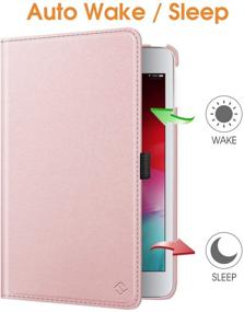 img 3 attached to 🌷 Fintie iPad Mini 5/4 Case - 360 Degree Rotating Stand Cover, Auto Sleep/Wake, Rose Gold