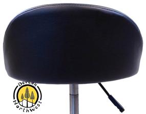 img 1 attached to 💺 Black Saddle Hydraulic Salon Stool with Back Rest from DevLon NorthWest: Ideal for Spa and Salon Use