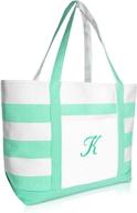 dalix monogram beach totes personalized women's handbags & wallets in totes logo