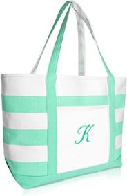 img 4 attached to DALIX Monogram Beach Totes Personalized Women's Handbags & Wallets in Totes