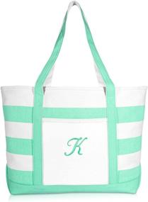 img 3 attached to DALIX Monogram Beach Totes Personalized Women's Handbags & Wallets in Totes