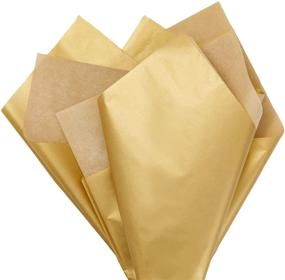 img 1 attached to 🎁 Golden Tissue Paper for Gift Bags, Wrapping, and Birthday Parties (60 Sheets, 20 x 26 in)