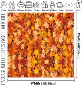 img 3 attached to 🍁 Allenjoy 72x72 inch Fall Maple Leaves Photography Backdrop for Friendsgiving, Autumn Harvest, Thanksgiving Party, Halloween Decoration - Banner Photo Booth Props and Supplies