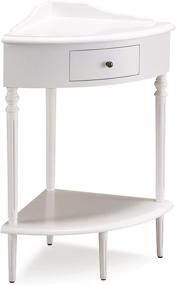 img 4 attached to Cottage White Leick Favorite Finds Corner Stand: A Stylish and Functional Addition to Any Room