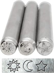 img 4 attached to 🔨 Steel Design Stamps - Metal Elements - Celestial Design Set - 3-Piece 5mm - 3.125” Length with 0.25” Stamp Base - Create Custom Jewelry - Ideal for Stamping & Personalizing Soft Metals