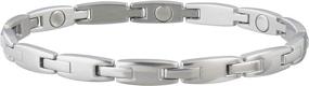 img 1 attached to Sabona Stainless Steel Magnetic Link Bracelet for Women, Silver, Small/Medium