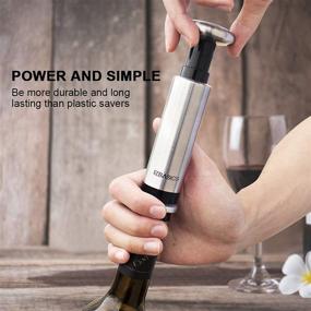 img 3 attached to 🍾 EZBASICS Wine Stoppers: Preserve Wine Freshness with Stainless Steel Pump + 4 Bottle Stoppers