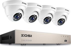 img 4 attached to 🎥 ZOSI 5MP Lite 8CH система домашней видеонаблюдения - 1080P H.265+ Цифровой видеорегистратор CCTV, 4 шт. 1080P купольная камера, ночное видение, оповещения о движении, удаленный доступ