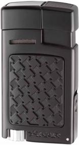 img 2 attached to 🔥 Xikar Forte Jet Flame Lighter with Fold-Out 7mm Cigar Punch, Red Fuel Gauge, Hot Rod Inspired Design, Decorative High-Touch Insert - Black Houndstooth