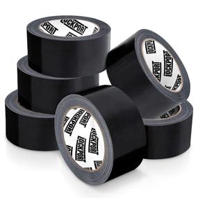 img 4 attached to Heavy Duty Black Duct Tape - 6 Roll Multi Pack - Strong, Flexible, No Residue, All-Weather - 20 Yards x 2 Inch Rolls - Tear by Hand - Bulk Value for DIY Repairs, Industrial & Professional Use