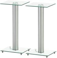 monoprice glass speaker stand management home audio logo