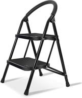 🪜 xinsunho 2 step ladder: folding sturdy step stool for kitchen, home closet – 330lbs heavy duty ladder for adults & seniors логотип