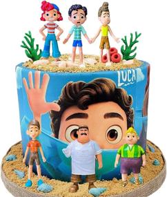 img 3 attached to Luca Party Cake Decorations Set 🎂 - 6 Pieces, Luca Themed Birthday Party Supplies