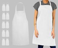 👨 avalon 12-pack unisex bib aprons - 100% polyester chef apron with extra long ties – cooking apron for men and women logo